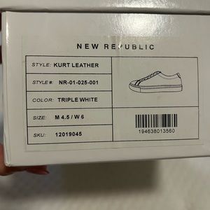 New Republic Kurt white leather sneaker size 6 women $30